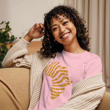 Gold Stripe Africa Tee for Women