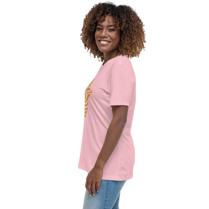 Gold Stripe Africa Tee for Women