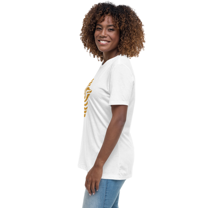 Gold Stripe Africa Tee for Women