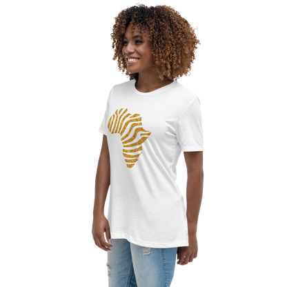 Gold Stripe Africa Tee for Women