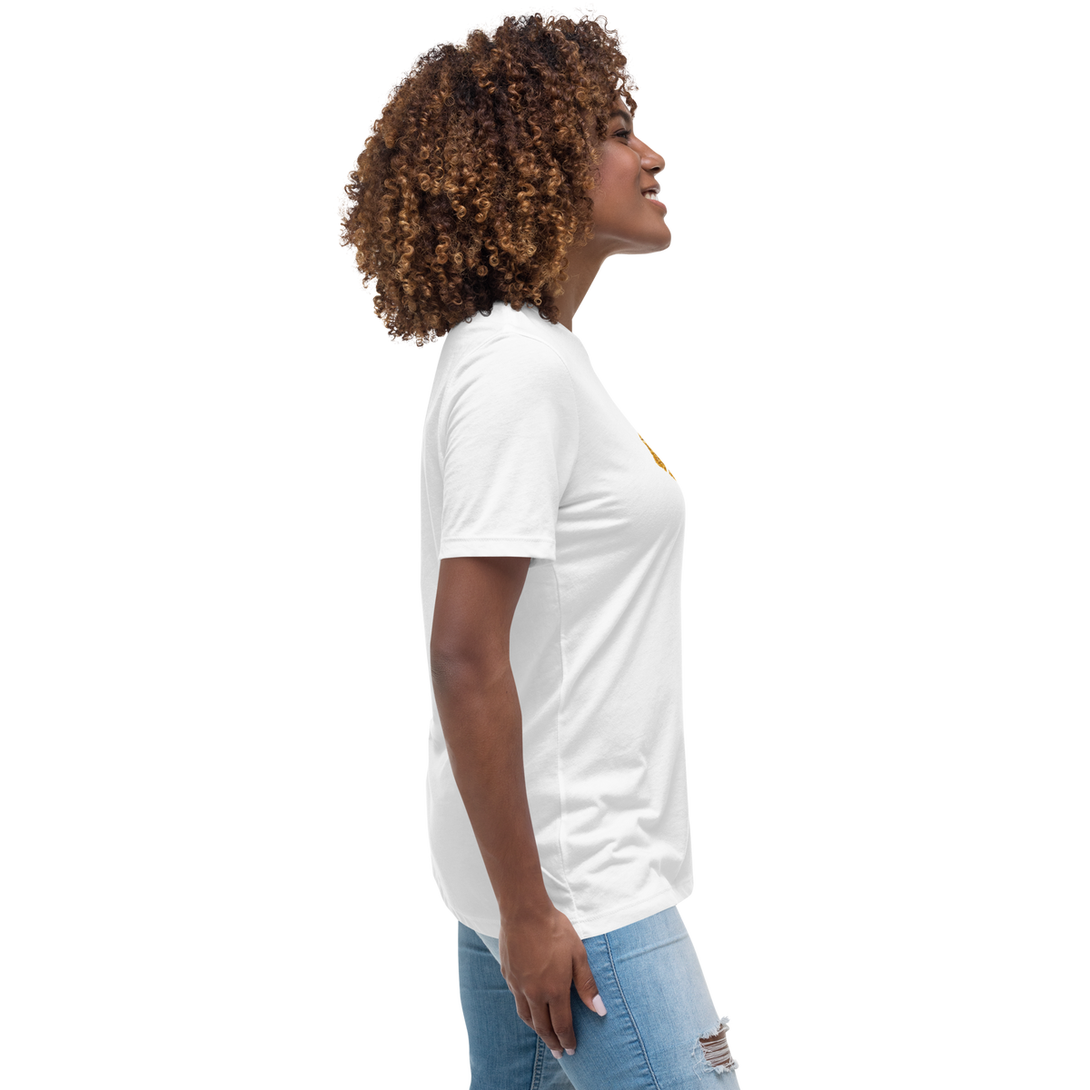 Gold Stripe Africa Tee for Women