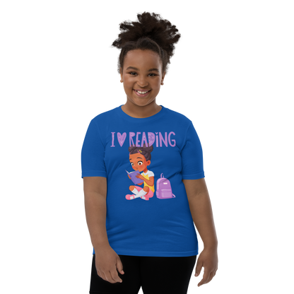 I Love Reading - Knowledge is Power Youth Tee for Girls